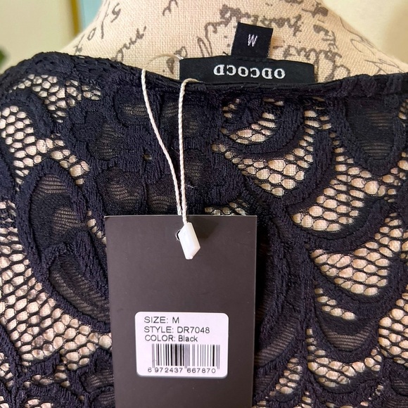 NWT Black Lace Cocktail Dress for Women Size M Medium - Picture 8 of 11